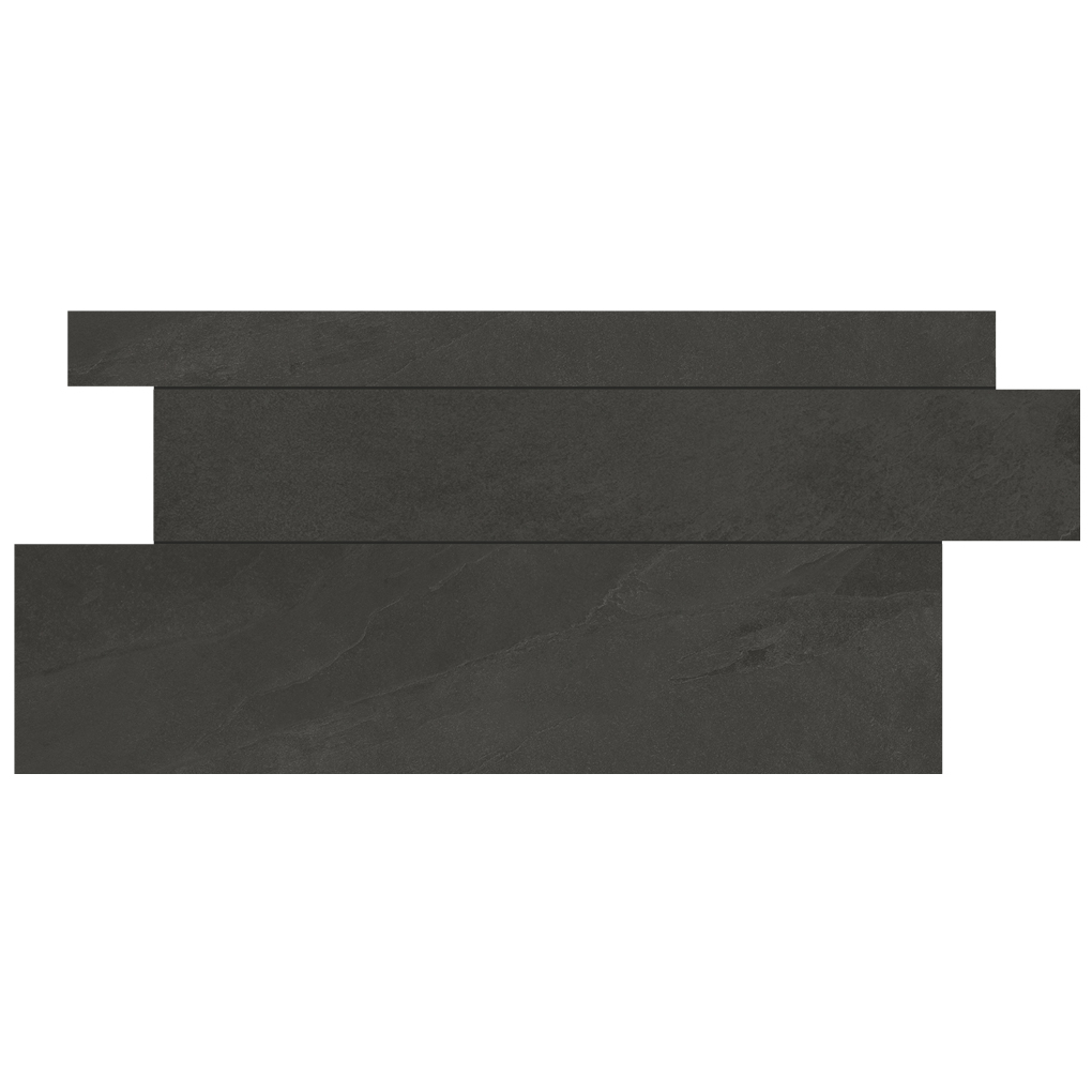 Unicom Starker Brazilian Slate Rail Black Plank 30x60cm